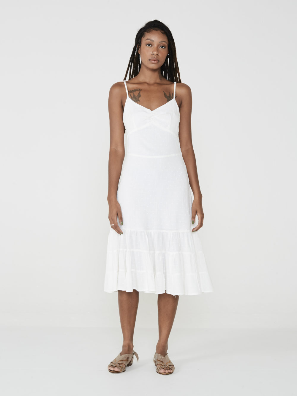 Vestido Alcinha Poá Off-White