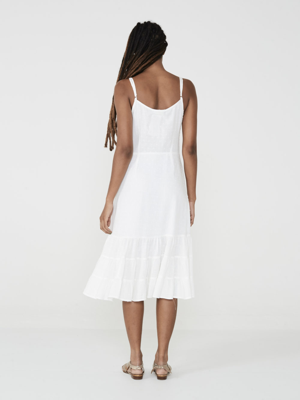 Vestido Alcinha Poá Off-White - Image 4