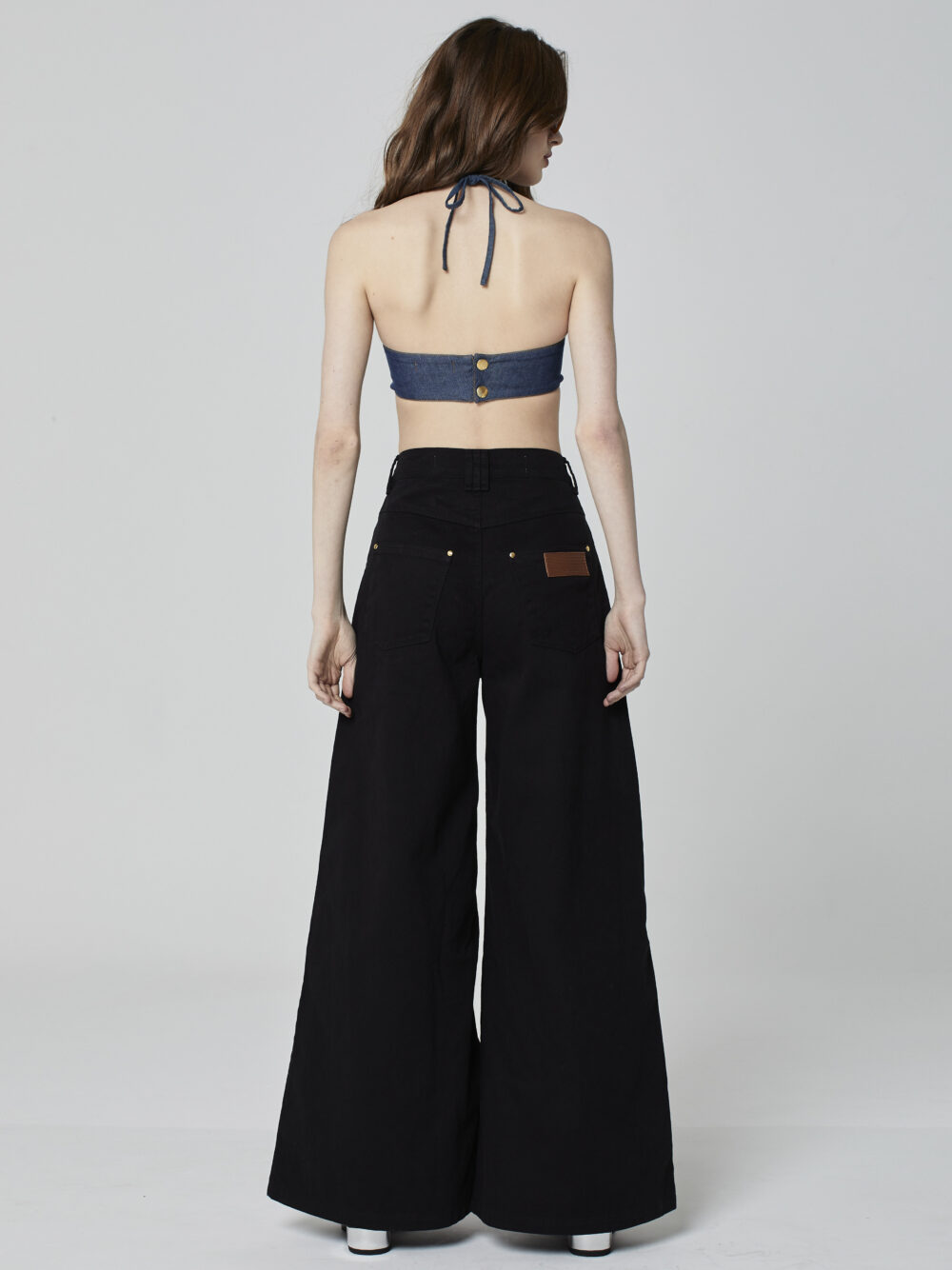 Calça Super Wide Sarja Preta - Imagem 2