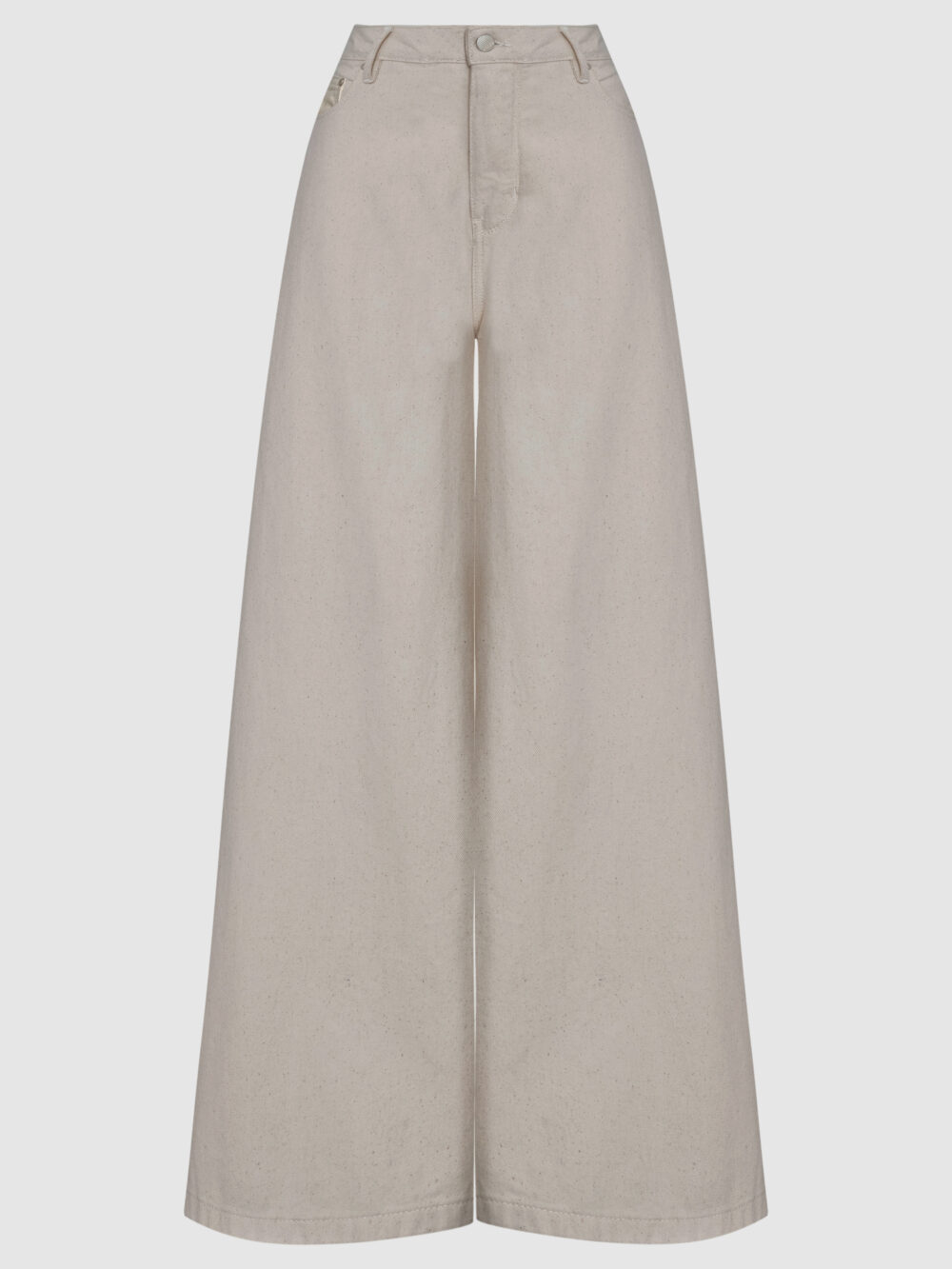Calça Super Wide Leg Cru Natural Reciclado - Imagem 6